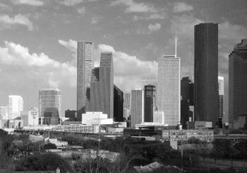 Black and White Skyscrapers and Skyline View
